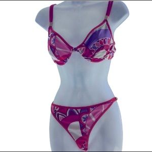 LEA BY LEA GOTTLIEB 2pc red/pink/white swimsuit